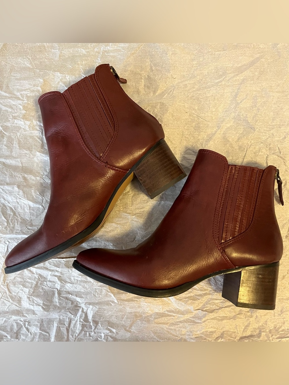 Halogen Red Leather Heeled Booties - 6M